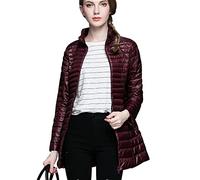 Doudoune Legere Longue Femme Veste Doudoune Légère Femme Long Fine Hiver Packable Puffer Jacket Veste Matelassée Grande Taille Parka Doudoune Duvet Plume Ultralight Femme Pliable Imperméable Rouge 4XL