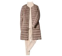 Doudoune Légère Mi Longue Femme - Veste Matelassée Mi Saison Puffer Jacket - Blouson Ultralight Fine Cintrée Quilted Jacket Kaki XXL