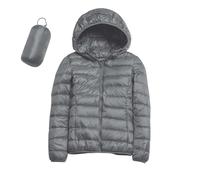 Doudoune légère pour femme, 100 g, avec capuche, élégante, pliable, pour l'automne, manteau ultra léger, lourd, doudoune rembourrée, mi-saison, matelassée