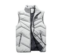 Doudoune Légère Sans Manche Femme - Gilet Duvet Matelassé Veste Randonnée Blouson Zipé Décontracté Manteau Court Slim Casual Hiver Chaud Office