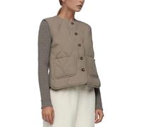 Doudoune Légère sans Manches Femme 2025 Gilet Veste Manche Col Roulé Court Thermique légant Couleur Unie Ample Coupe Classique Exterieur Reporter Travail
