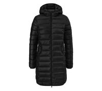 Doudoune longue à capuche légèrement rembourée femme QS Noir M