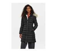 Doudoune longue ajustée - Tommy Jeans - Femme - Noir - 100% Polyester recyclé - Zip S