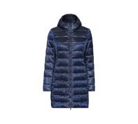 Doudoune longue légère femme (bleu foncé métallique)
