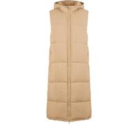 Doudoune longue sans manche à capuche femme Urban Classics Beige S
