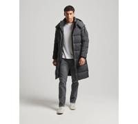 Superdry Rips Longline Puffer Jacket Marron L Homme