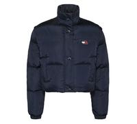 Doudoune manches longues Tommy Jeans bleu - TOMMY JEANS - Coupe cropped - Col montant - Fermeture zip + bouton S