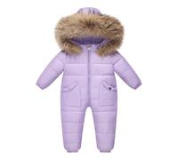 Doudoune Manteau avec Neige Bavoir Pantalon pour Enfant, Ensembles de Neige Doudoune Respirante Manches Longues en Duvet Épaissi pour Alpinisme Ski Moto Hiver Chaud Tenue pour Garçons Filles