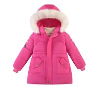 Doudoune Manteau Fille Hiver Chaud Veste à Polaire Enfant Garçon Blouson d'Hiver à Capuche Epaisse Parka Coupe-vent Manteaux et Blousons Chaud et doux Vêtement de Plein Air pour 1-6 Ans