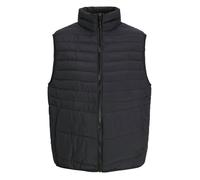 Doudoune matelassée sans manches noire unie à col montant avec 2 poches M