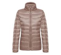 Doudoune matelassée ultra légère et légère pour femme, manteau chaud surdimensionné pour l'hiver, doudoune à bulles légère avec rembourrage en duvet, kaki, L