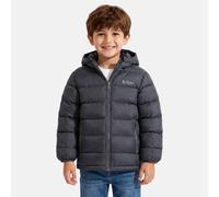 Doudoune Matelassée Zippée À Capuche Gris Anthracite 4A