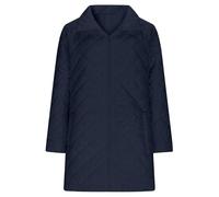 Doudoune matelassée zippée à col montant pour femme, bleu marine, taille L