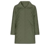 Doudoune matelassée zippée à col montant pour femme, vert armée, taille M