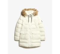 Doudoune mi-longue en fausse fourrure femme Superdry Blanc M