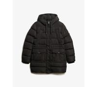 Superdry Everest Mid Length Puffer Jacket Noir S Femme