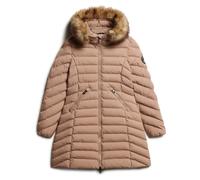 Doudoune mid femme Superdry Fuji Faux Fur Beige S