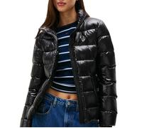 Doudoune Noir Brillant Femme Tommy Jeans slim zip Print M