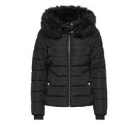 Doudoune noire unie avec une coupe droite et un col à capuche S