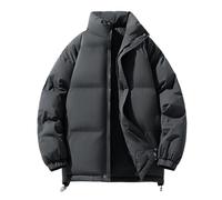 Doudoune Om Ado Polaires Winter Cargo Grande Taille Running Duffle Sherpa Marque D'intérieur Polaire Matelassée Brillante Cycliste Anorak Long Veste Longue Homme Hiver Gris foncé XXL