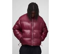 Doudoune oversize à col montant en nylon homme - bordeaux - XS, bordeaux