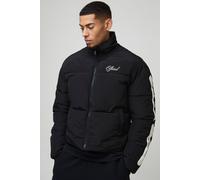 Doudoune oversize à col montant et imprimé squelette homme - noir - L, noir