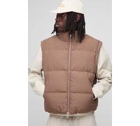 Doudoune oversize sans manches à col cheminée - MAN homme - brun - M, brun