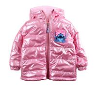 Doudoune - Parka Enfant Fille Rose Brillante Matelassée - Disney Lilo Et Stitch -Taille 3 À 10 Ans