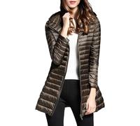 Doudoune pliable pour femme, doudoune à capuche, longue et fine, manteau d'hiver tendance, décontracté et chaud