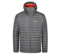 Rab Microlight Alpine Doudoune à capuche pour homme, garnie de duvet 700, pour la randonnée et le ski, graphène, taille L