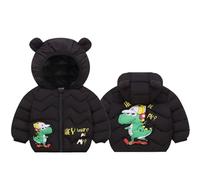 Doudoune rembourrée légère et chaude pour garçon - Confortable et douce, Noir , 3-4 ans