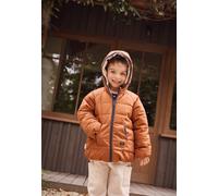 Doudoune réversible enfant imperméable avec capuche constellation camel 2A