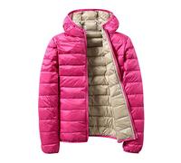 Doudoune Réversible Légère Femme Capuche Fine Hiver Packable Puffer Jacket Veste Matelassée Blouson Grande Taille Duvet Plume Imperméable XL