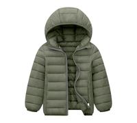 Doudoune sans Garçons Capuche Filles décontracté à Solide Enfant en Bas âge vêtements d extérieur Coupe Manteau Veste Très(Gris foncé,7-8 Years)