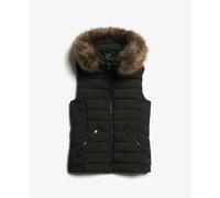 Superdry Fuji Faux Fur Vest Noir S Femme