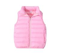 Doudoune Sans Manche Enfant Garçons Fille Duvet Hiver Matelassé Veste à Capuche Gilet Couleur Unie DéContractée D'Extérieur Chaud Gilets à Capuche Avec Zippée Manteau En Duvet Sans (RD2, 3-4 Years)