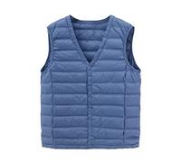 Doudoune sans Manche Femme Col V, Doudoune Femme Hiver Chaude Courte, Manteau avec Bouton Manteaux Mi Saison Leger Veste Décontracté Ample Loungewear Maison Quotidiennes Gilet Simple Veste