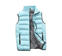 Doudoune sans Manche Gilet Homme Ultra Légère Court Veste Manteau Blouson Bleu 2 M