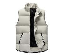 Doudoune sans Manche Homme Chaud Gilet Multipoches, Blouson Mode Et Simple Manteau sans Capuche Vestes Automne Et Hiver Chaud Gilets Ultra Légère Fermeture Éclair Décontracté pour Tous Les Jours