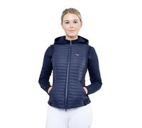 Doudoune sans manche technique hybride femme Premier Equine Lamera Bleu 36