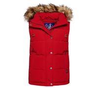 Doudoune sans manches à fausse fourrure femme Superdry Everest Rouge M