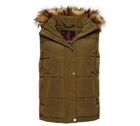 Doudoune sans manches à fausse fourrure femme Superdry Everest Vert XS