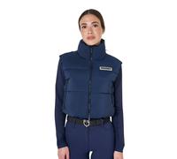 Doudoune sans manches cropped femme Equestro Bleu XS