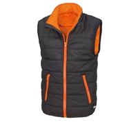 Doudoune Sans Manches Enfant - R234j/Y - Noir Et Orange
