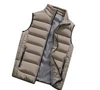 Doudoune sans Manches Homme Vestes Ultra Légère Chasse Camping Gilets de Photographie Poches zippées Regular Fit Hiver Chaud Doudounes Blouson Manteauxs Temps libre Basic Plein air avec Plusieurs