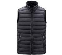 Doudoune Sans Manches Homme Zippé Veste Sans Manches Chaud Épaisse Manteau Doublée Polaire Gilet Puffer Body Warmer Homme Hiver Blouson Avec Poches Légère Parka Matelassée Casual Col Montant