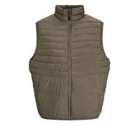 Doudoune sans manches matelassée marron coupe droite col montant - JACK & JONES M