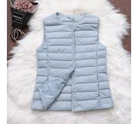 Doudoune Sans Manches Ultra Légère Pour Femme,Doudoune Sans Manches Ultra Légère Pour Femme, Bleu Ciel 90% Duvet De Canard Blanc Ultra Léger, Femme Gilet Manteau Mince Femme Veste En Duvet De C