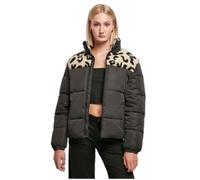Urban Classics Aop Sherpa Mixed Padded Jacket Gris S Femme