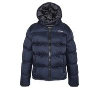 Doudoune zippé à capuche broderie Schott Bleu M